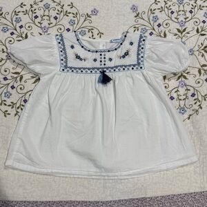 Mayoral Girls Embroidered Babydoll Top